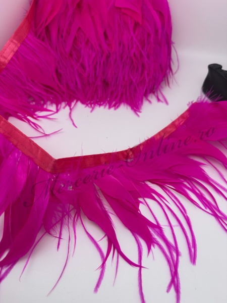 Banda pene cocos cu strut, Fucsia (la metru) Cod:0083 - Img 2