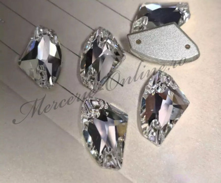 Cristale de cusut sticla, Crystal, 9x14mm (6bucati/pachet) Cod:2445