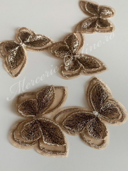 Fluturi brodati lurex, (la bucata) Cod:0246 - Img 2