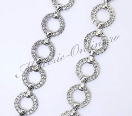 Lant decorativ cu strasuri, 1.5cm (la metru) Cod:2539 - Img 3