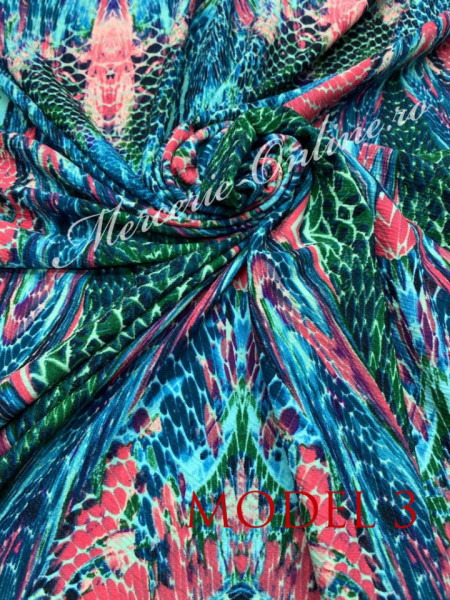 Material textil Crep Imprimat, 1.50m (la metru) Cod:1460 - Img 7