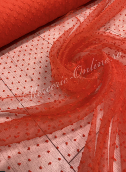 Organza cu picouri, latime 140cm (la metru), Cod:2740 - Img 7