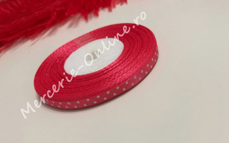 Panglica satin cu buline, latime 0.7cm, (23metri/rola) Cod:1242 - Img 5