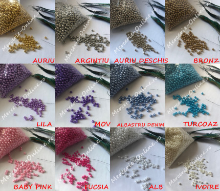 Perle plastic cu gaura, 8mm, mai multe culori dsponibile, (500grame/punga) Cod:1241