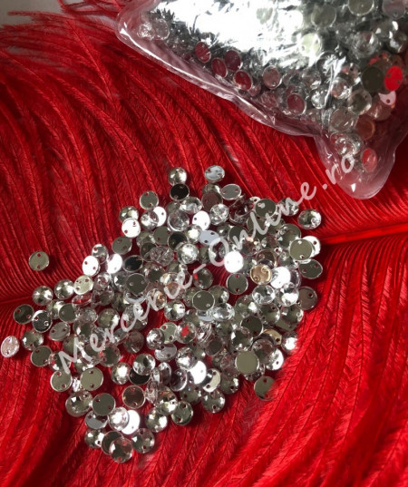 Pietre de cusut acrylic, Crystal, 7mm (100buc/pachet) Cod:2622