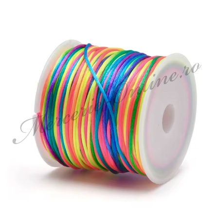 Snur Satin, mai multe culori disponibile, 2mm (91metri/rola) Cod:1163 - Img 8