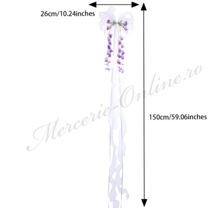 Aplicatie Funda cu flori, cca 26x150cm , (2bucati/set) Cod:4142 - Img 3