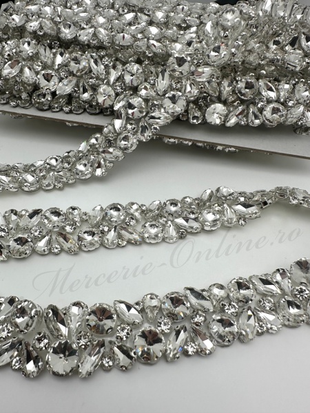 Banda Termoadeziva cu Cristale, Crystal, 2.5cm (la metru) Cod:3615 - Img 2