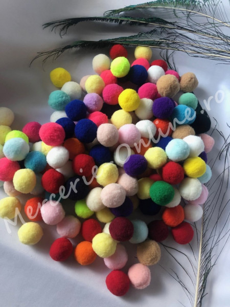 Ciucuri Pompom Multicolor, diametre disponibile 1cm/1.5cm/2cm/2.5cm/3cm, (100bucati/pachet) Cod:0993 - Img 4