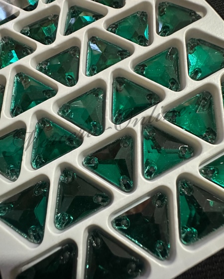 Cristale de cusut sticla, Emerald, 12mm (4bucati/pachet) Cod:3417 - Img 2