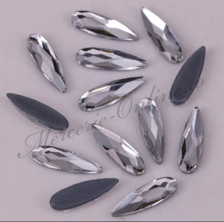 Cristale de Lipit forma Raindrop, 4x14mm, (20bucati/pachet) Cod:2477 - Img 2