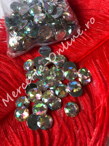 Pietre de cusut acrylic cu aspect gen Swarovski, Crystal AB, mai multe marimi disponibile (200-2000bucati/pachet) Cod:1080 - Img 6