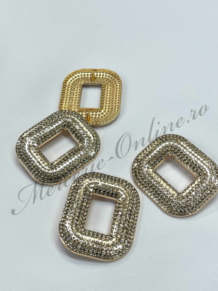 Accesorii Metalice pentru haine tip catarame, cca 5.3x4.5cm (la bucata) Cod:4204 - Img 2