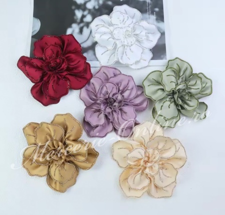 Aplicatie floare 3D cu Strasuri, cca 14cm, (la bucata) Cod:3437