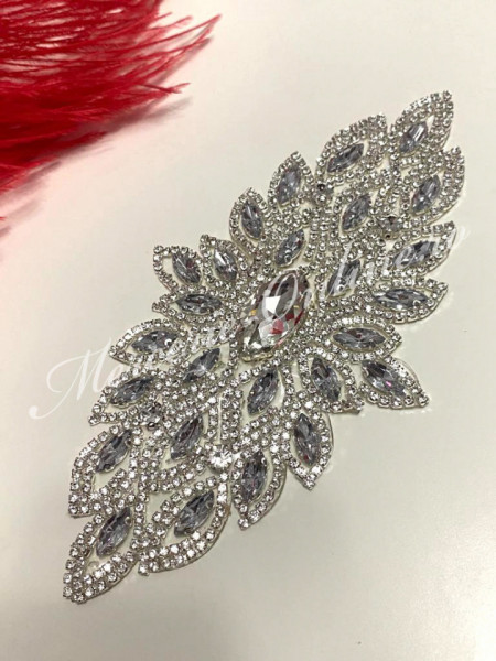 Aplicatie Termoadeziva cu Cristale, Crystal, 10x19cm (la bucata) Cod:2375