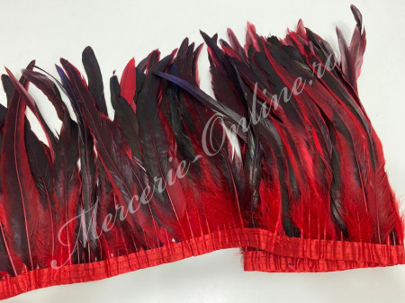 Banda pene cocos lungi, Degrade Rosu/Negru, (la metru) Cod:2211