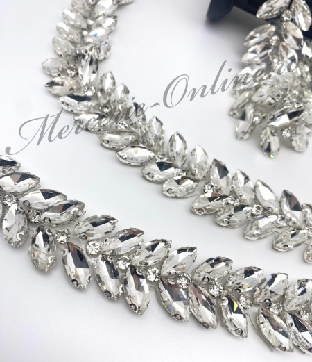 Banda Termoadeziva cu Cristale, Crystal, 2.5cm (la metru) Cod:3346