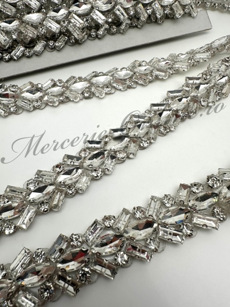 Banda Termoadeziva cu Cristale, Crystal, 2cm (la metru) Cod:3616