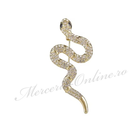 Brosa Sarpe cu Strasuri, 6x2.6cm (la bucata) Cod:3486 - Img 3