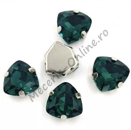 Cristale de cusut sticla, Emerald, 12mm (5bucati/pachet) Cod:2197