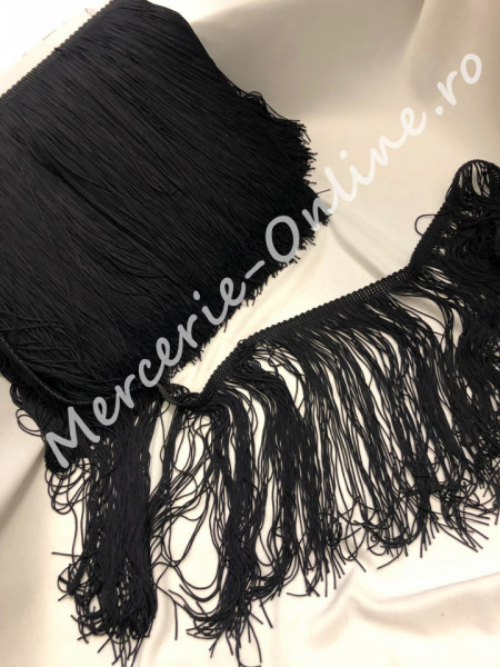 Franjuri, Negru, 20cm (la metru) Cod:1167
