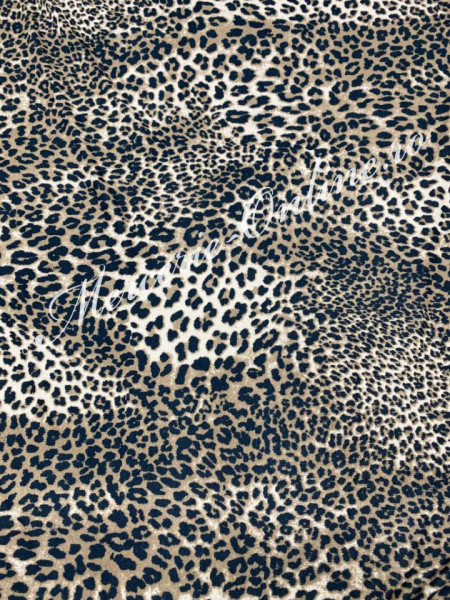 Material textil Bumbac cu Lycra Imprimat Animal Print, 1.60m (la metru) Cod:1539 - Img 2