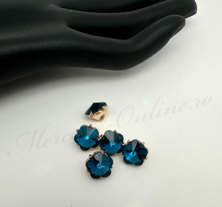 Nasturi Metalici cu Stras, 10mm (la bucata) Cod:3707 - Img 2