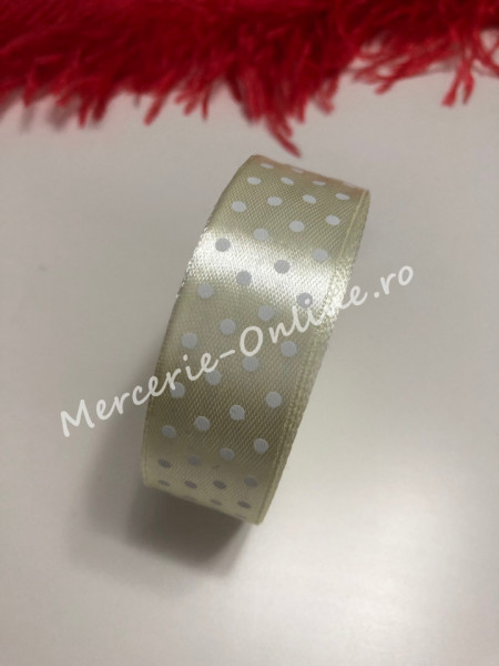 Panglica satin cu buline, latime 2.5cm, (23metri/rola) Cod:1244 - Img 5