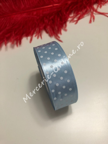 Panglica satin cu buline, latime 2.5cm, (23metri/rola) Cod:1246 - Img 4