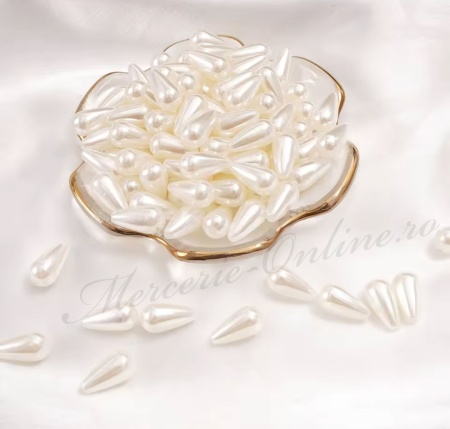 Perle Lacrima plastic cu gaura, (50bucati/pachet) Cod:3805 - Img 2