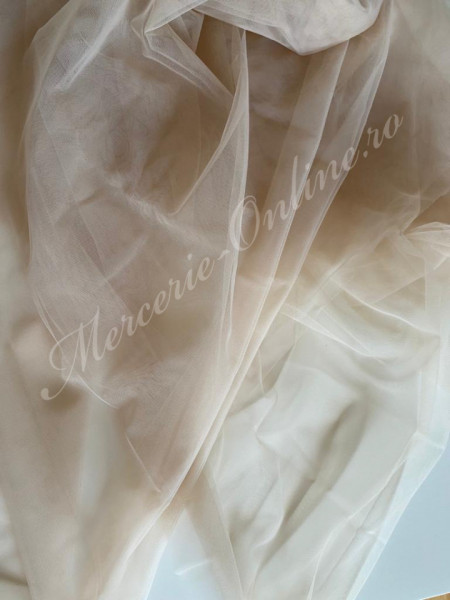 Tulle elastic pentru constructie , Nude Deschis, latime 3m (la metru), Cod:1802 - Img 2