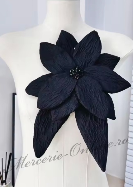 Aplicatie floare 3D cu margele, cca 25x35cm (la bucata) Cod:3443 - Img 2