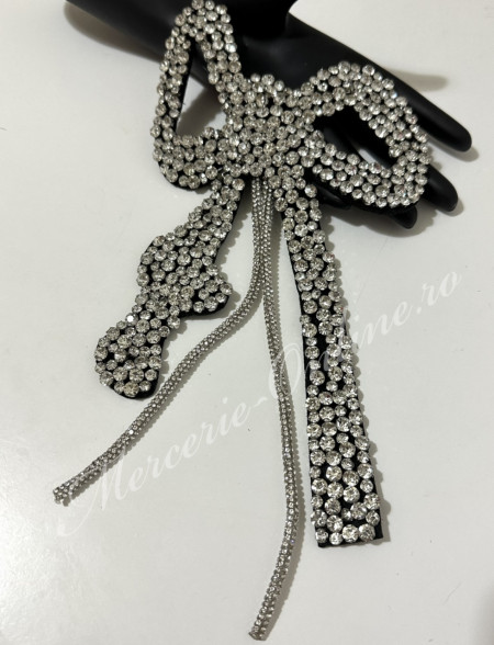Aplicatie Funda cu cristale, cca 14x26cm , (la bucata) Cod:2695