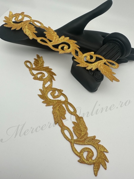 Aplicatie termoadeziva lurex, cca 20x4cm, (la bucata) Cod:3341