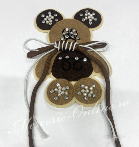 Aplicatie Textila Urs, cca 20x13cm, (la bucata) Cod:3351
