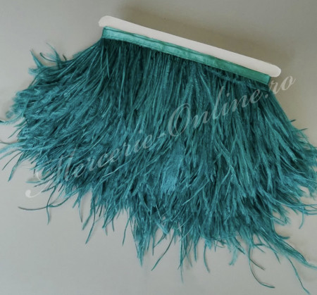 Banda pene strut, Turcoaz Verde Inchis, (la metru) Cod:2671