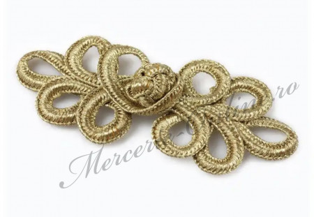 Brandenburg textil lurex, 8.5x3cm, (la bucata) Cod:1093 - Img 2