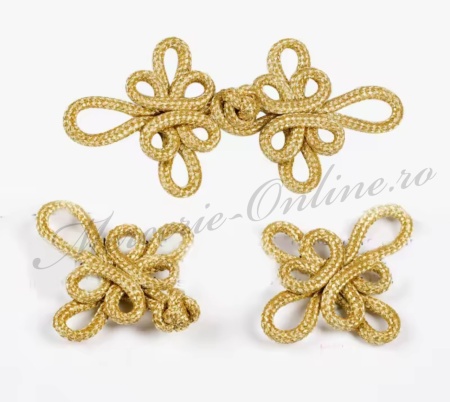 Brandenburg textil lurex, 8.5x4cm, (la bucata) Cod:3893 - Img 4