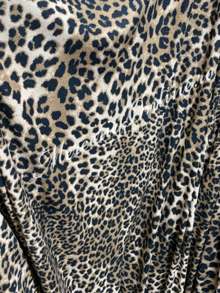 Material textil Bumbac cu Lycra Imprimat Animal Print, 1.60m (la metru) Cod:1539 - Img 3