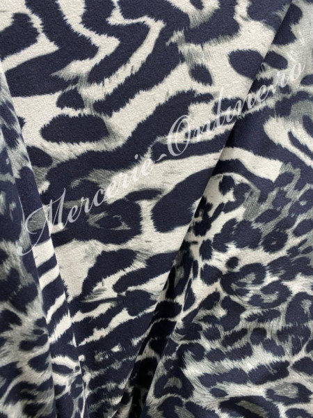 Material textil Bumbac cu Lycra Imprimat Animal Print, 1.60m (la metru) Cod:1546 - Img 2