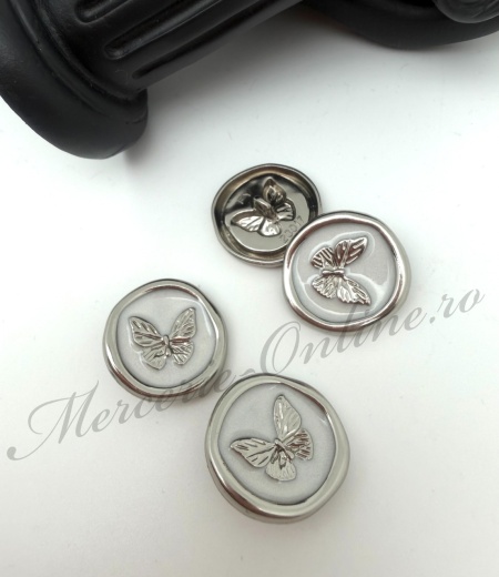 Nasturi Metalici cu Fluturi, 23mm (5bucati/set) Cod:3736 - Img 3