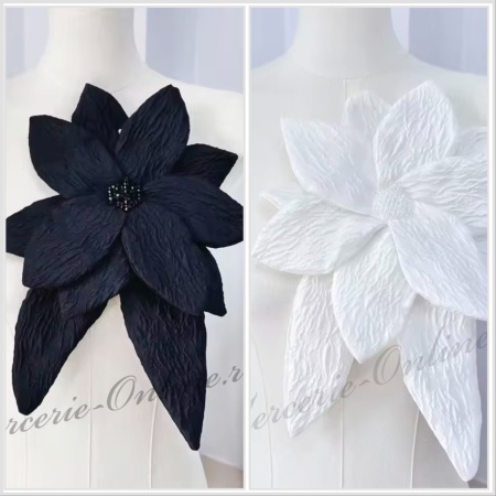 Aplicatie floare 3D cu margele, cca 25x35cm (la bucata) Cod:3443