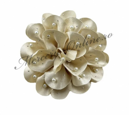 Aplicatie floare 3D cu Perle si Strasuri, cca 13cm, (la bucata) Cod:2991 - Img 2