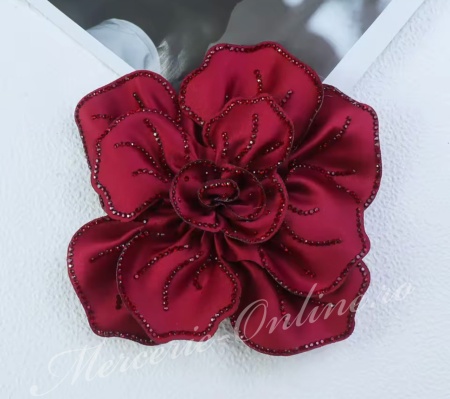 Aplicatie floare 3D cu Strasuri, cca 14cm, (la bucata) Cod:3437 - Img 3