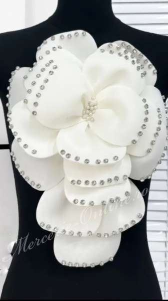 Aplicatie Floare 3D din Scafandru, 28x38cm (la bucata) Cod:3273 - Img 2