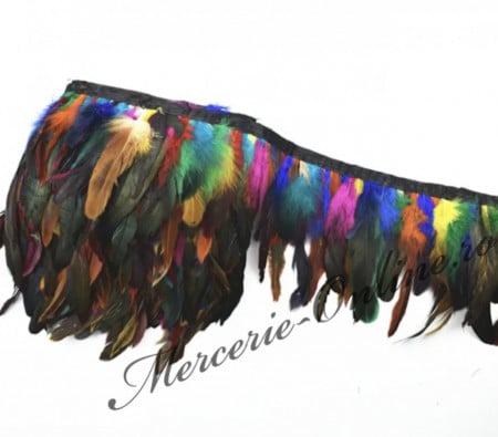 Banda pene cocos cu fazan, Multicolor (la metru) Cod:0741
