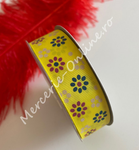 Banda rips cu flori, latime 2.5cm, (22metri/rola) Cod:1338 - Img 5