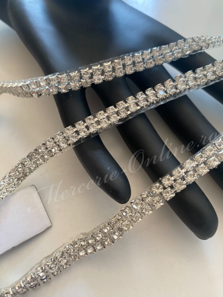 Banda Termoadeziva cu Cristale, Crystal, 0.8cm (la metru) Cod:3453