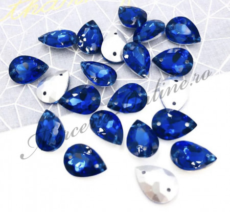 Cristale de cusut sticla, Royal Blue, 10x14mm (5bucati/pachet) Cod:2204
