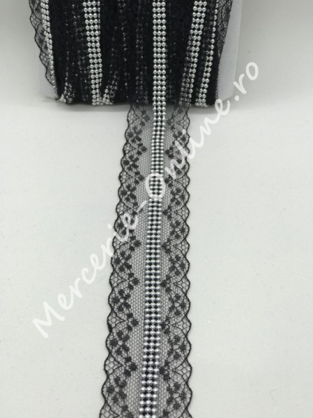 Dantela Sintetica cu Aplicatie Plastic,cca 3.5cm, mai multe culori disponibile (9metri/rola) Cod:0168